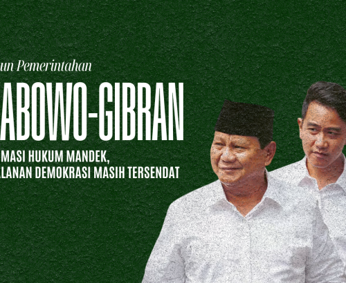 Setahun Prabowo-Gibran: Reformasi Hukum Mandek, Perjalanan Demokrasi Masih Tersendat